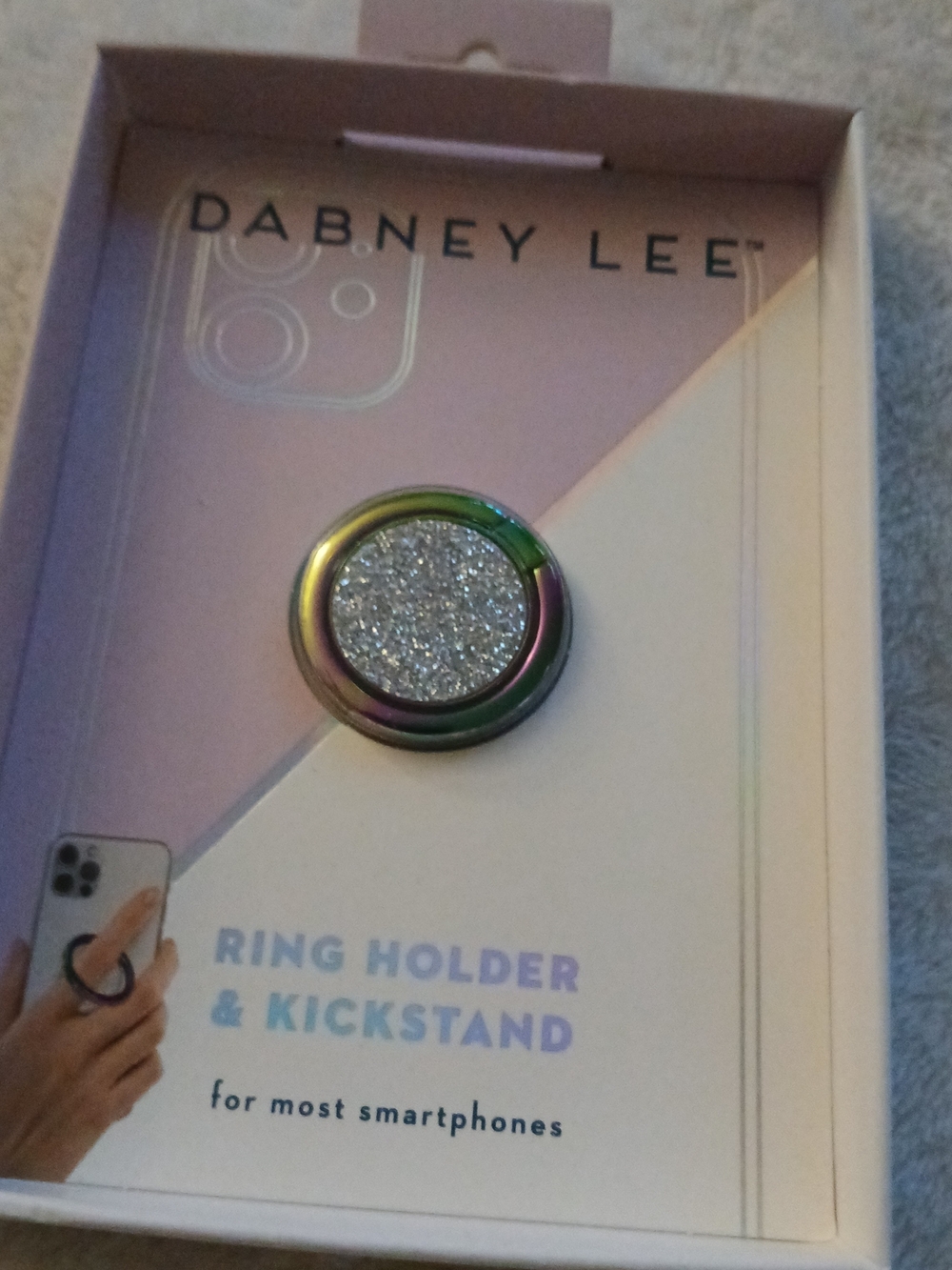 💥 Dabney Lee Glitter & Chameleon 🌈 Ring Holder & Kickstand